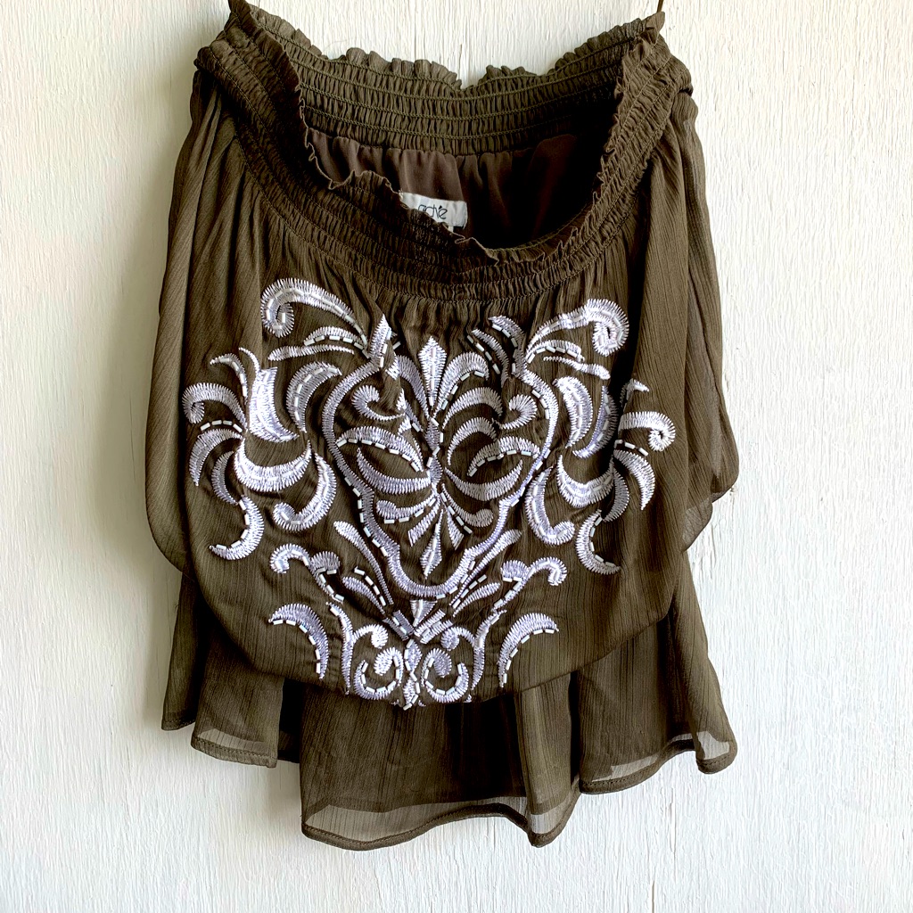 Cache Strapless Top